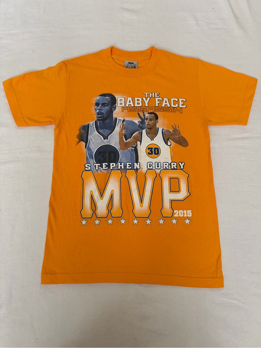 VTG 2015 Steph Curry MVP Rap T Pro Club Comfort, Fabric Made in USA/ Small